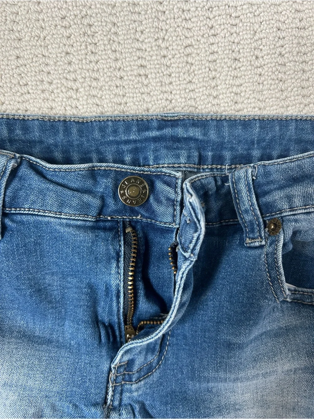 Distressed Blue Denim Women's Shorts